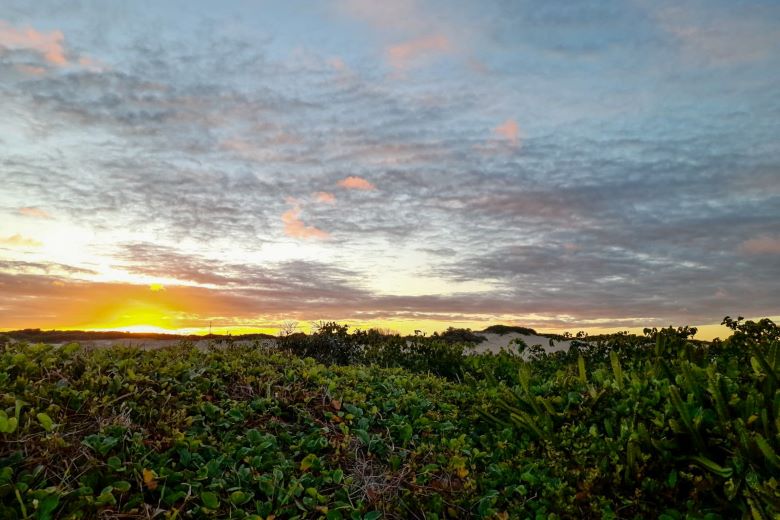 Pôr do sol nas dunas de Itaúnas