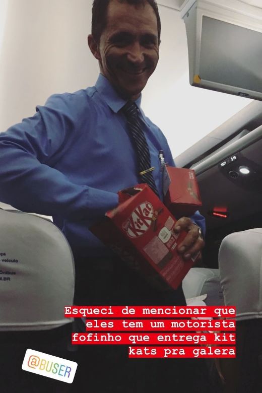 Experiência de viagem de ônibus Buser